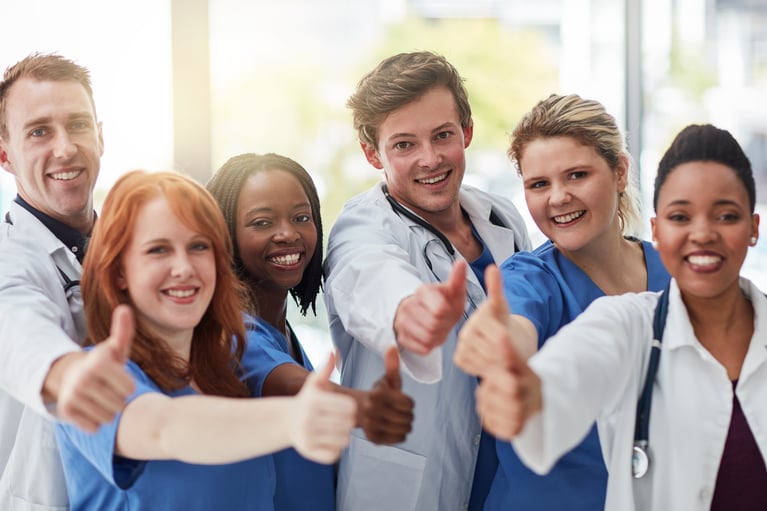 happy-people-portrait-medical-team-with-thumbs-up-success-good-job-well-done-hospital-group-healthcare-employees-with-smile-like-emoji-yes-sign-winning-together-clinic